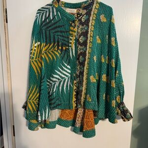 Kantha Bae OG Poncho with sleeves/A and B side posted- beautiful colors